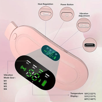 A Portable And Compact Heating And Vibration Massage Belt