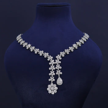 5pcs Platinum Plated Women'S Jewelry Set,