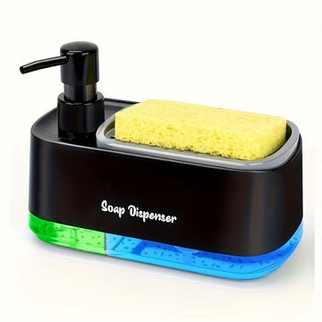 1pc Multi-Functional Dish Soap Dispenser Set with Sponge Holder