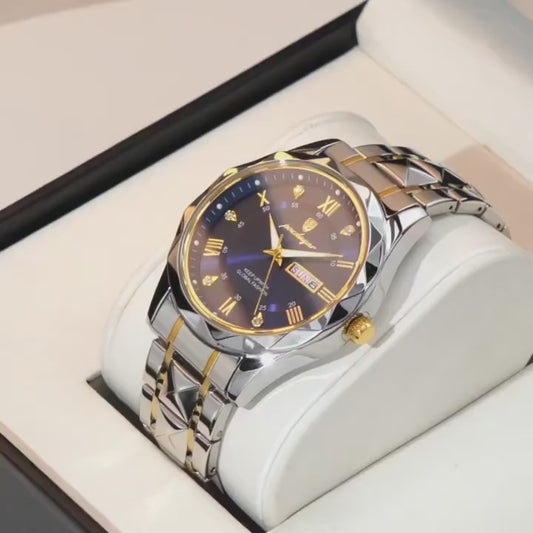 2pcs Couple Watch Set, Multi Functional Fashion Quartz Watch